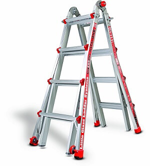 little giant ladder in a frame configuration